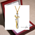 Collar Abrazo-Eterno® para mi Amor (con Nota especial y Caja de madera con luz)